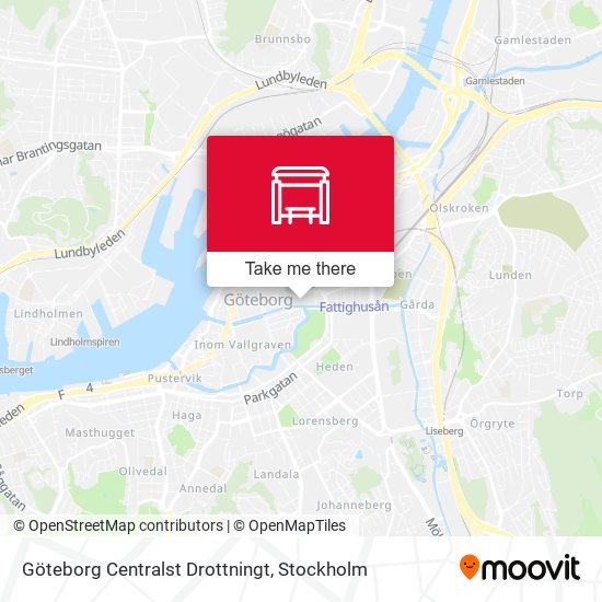 Göteborg Centralst Drottningt map