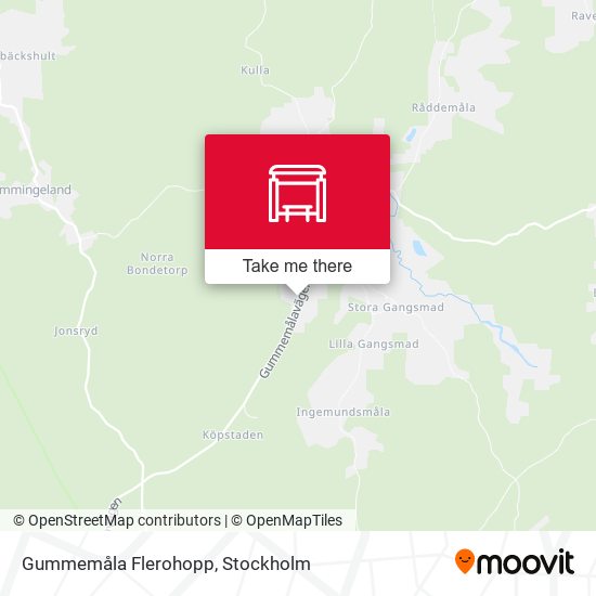 Gummemåla Flerohopp map