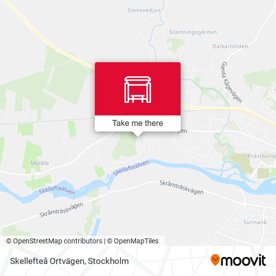 Skellefteå Ortvägen map