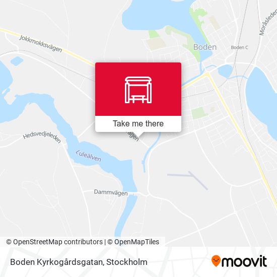 Boden Kyrkogårdsgatan map