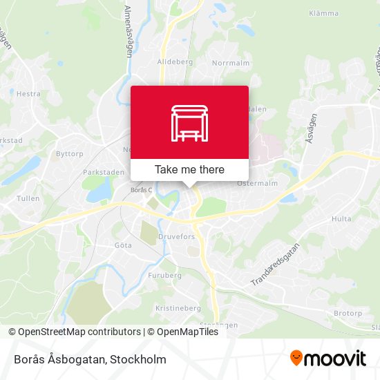 Borås Åsbogatan map