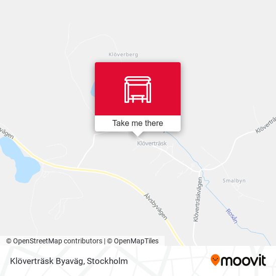 Klöverträsk Byaväg map