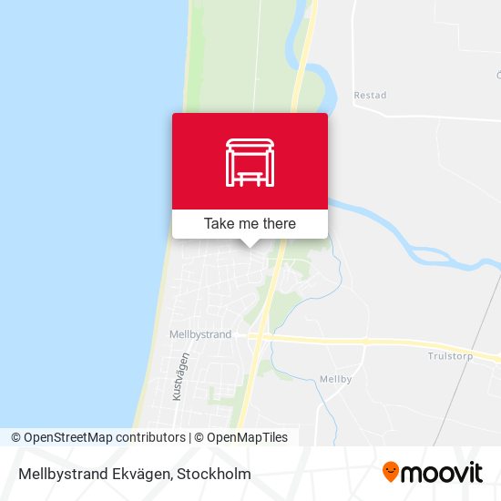 Mellbystrand Ekvägen map
