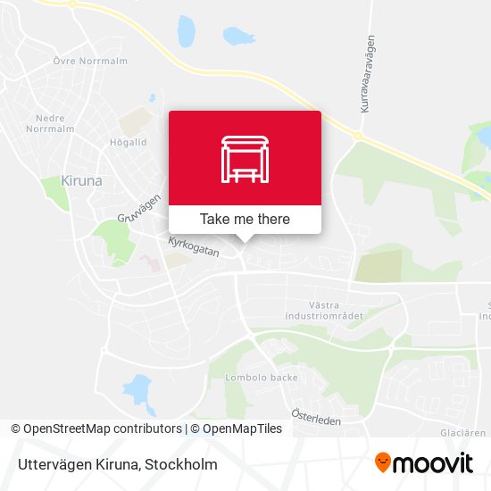 Uttervägen Kiruna map