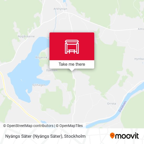 Nyängs Säter map