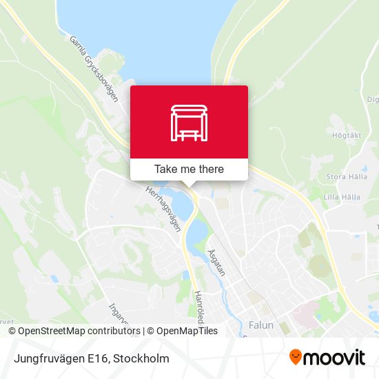 Jungfruvägen E16 map