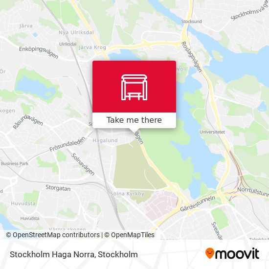 Stockholm Haga Norra map