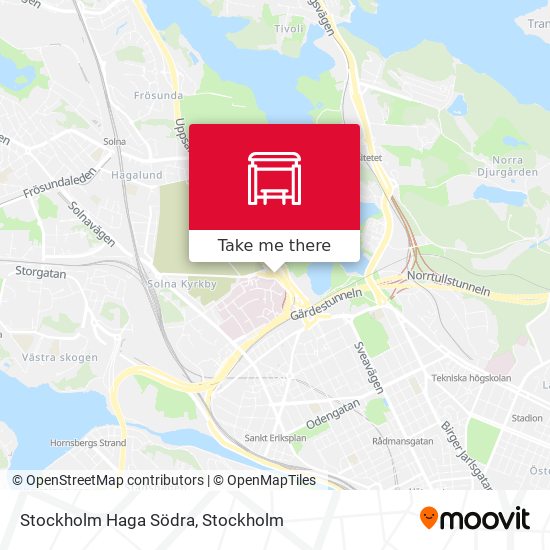 Stockholm Haga Södra map