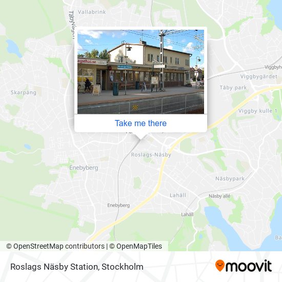 Roslags Näsby Station map