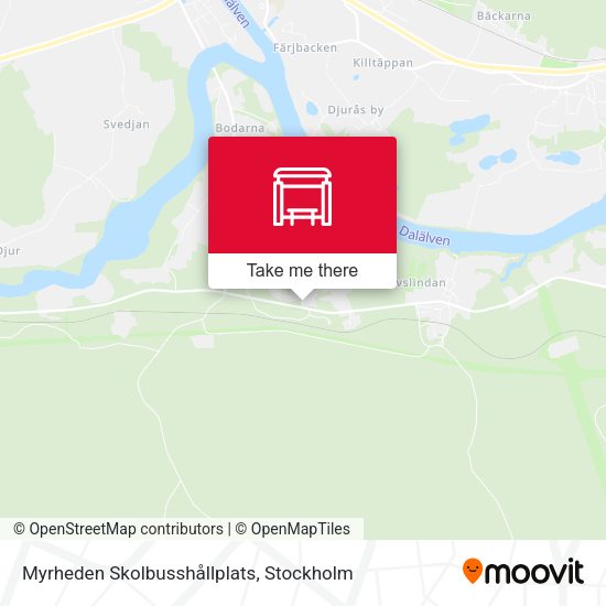 Myrheden Skolbusshållplats map