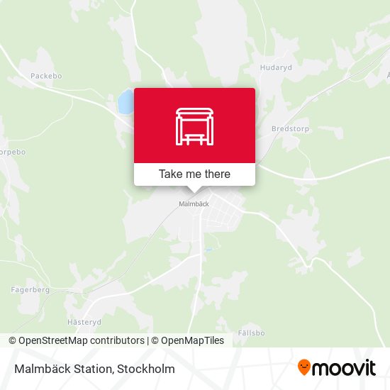 Malmbäck Station map