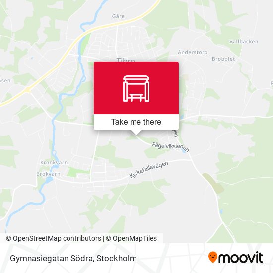 Gymnasiegatan Södra map