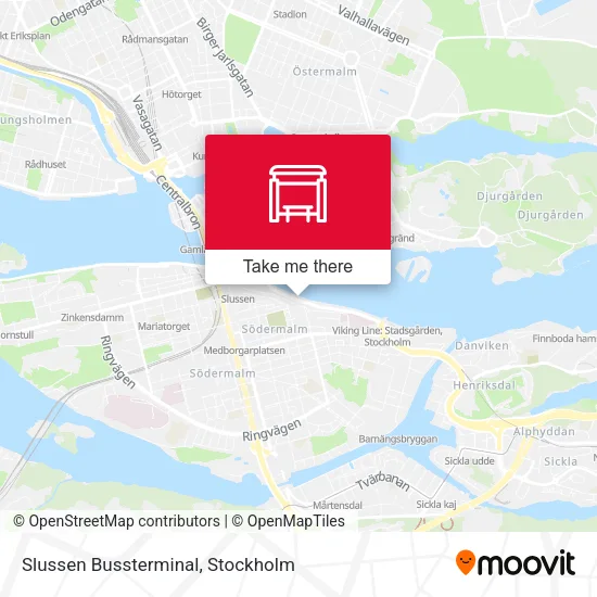 Slussen Bussterminal map