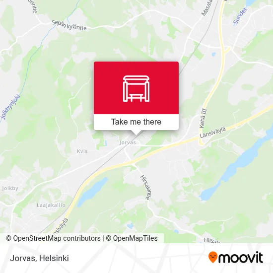Jorvas map