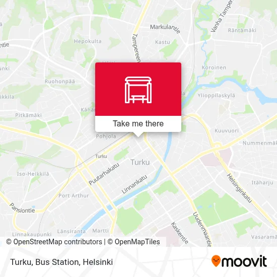 Turku, Bus Station map