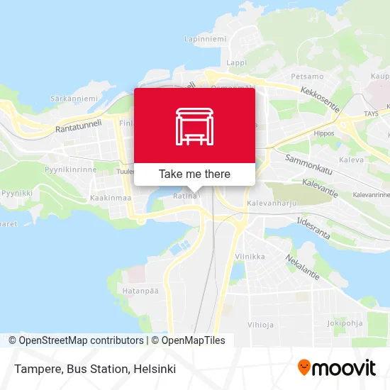 Tampere, Bus Station map