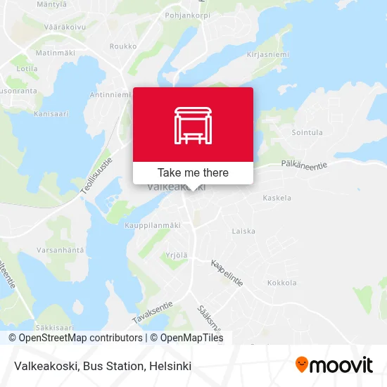 Valkeakoski, Bus Station map