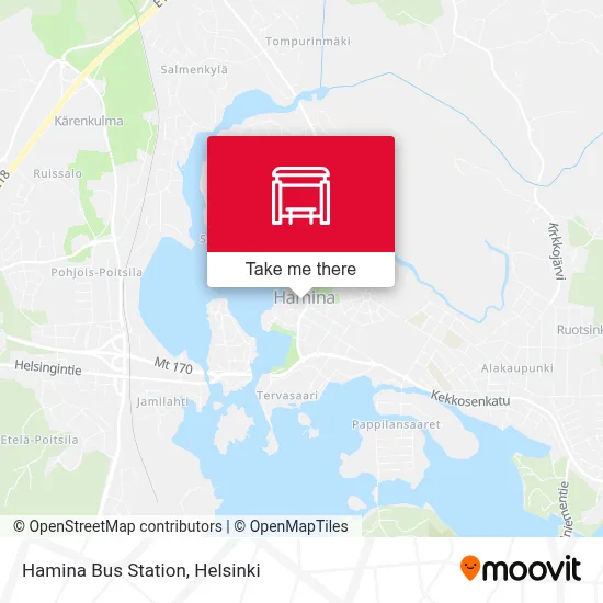 Hamina Bus Station map