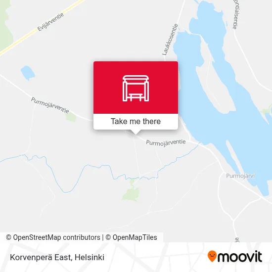 Korvenperä East map
