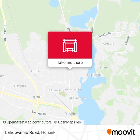 Lähdevainio Road map