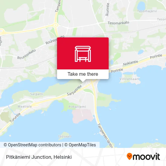 Pitkäniemi Junction map