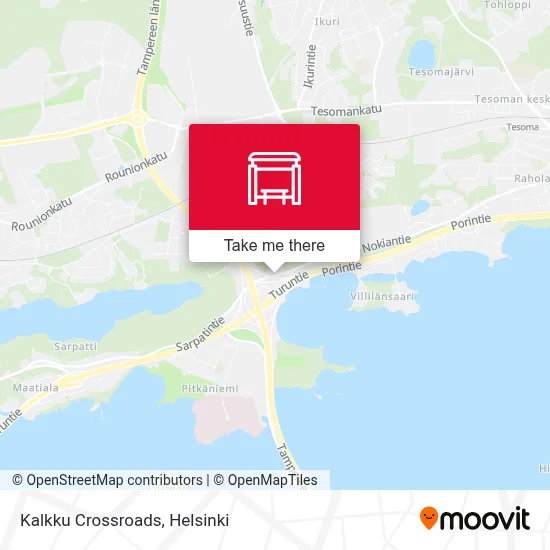 Kalkku Crossroads map