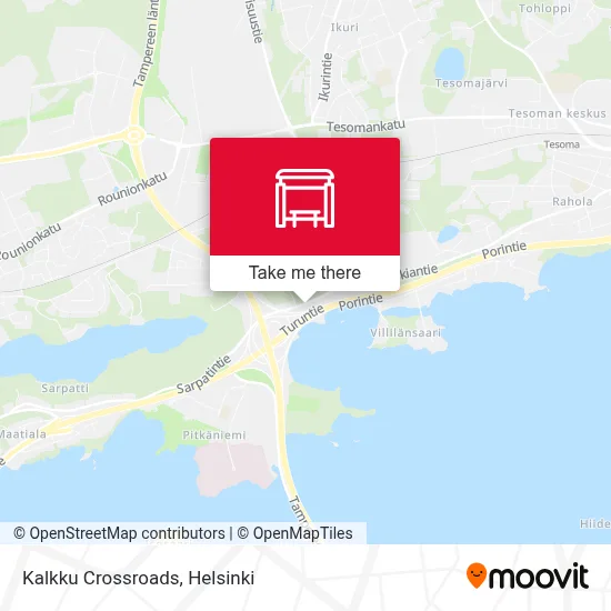 Kalkku Crossroads map