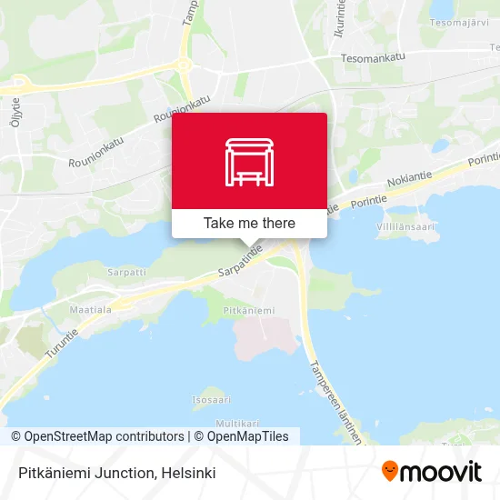 Pitkäniemi Junction map