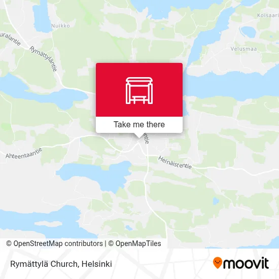 Rymättylä Church map
