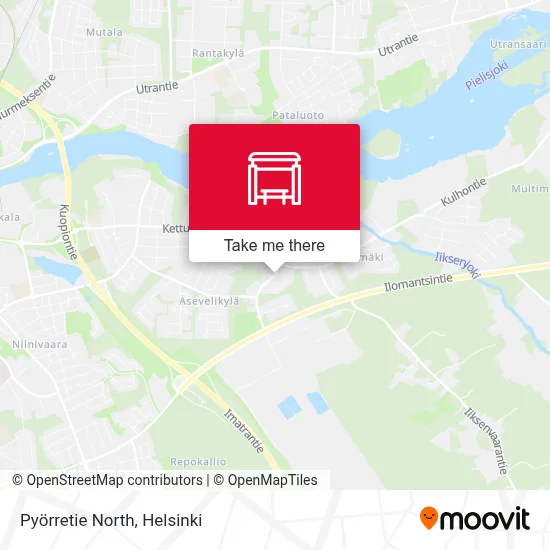 Pyörretie North map