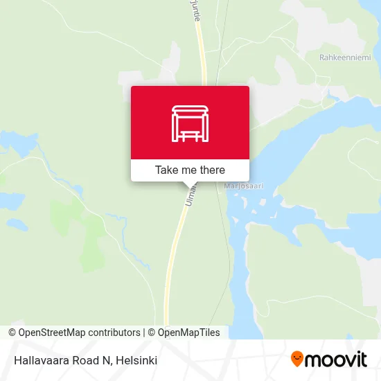 Hallavaara Road N map