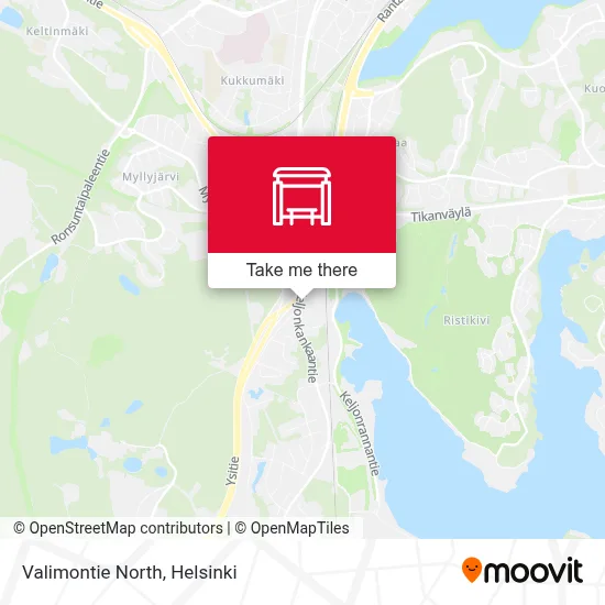 Valimontie North map