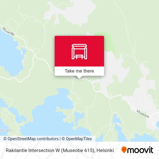 Rakilantie Intersection W (Museotie 615) map