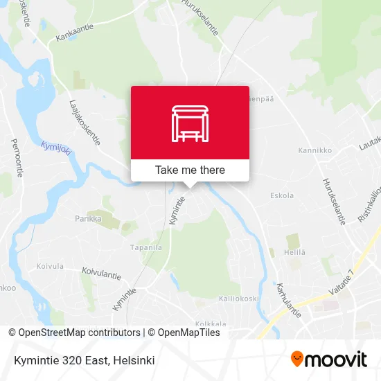 Kymintie 320 East map