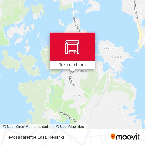 Hevossaarentie East map