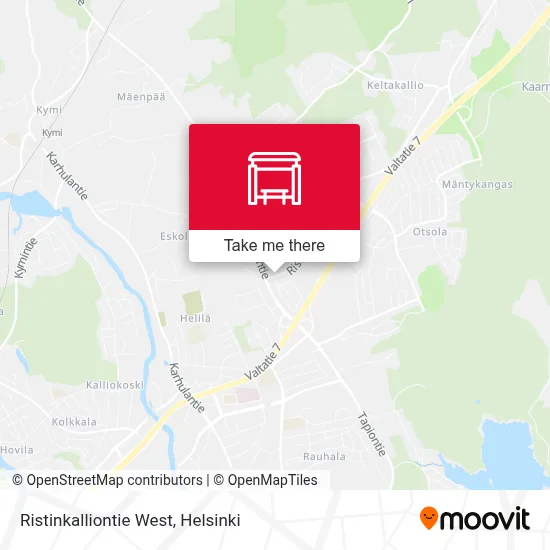 Ristinkalliontie West map