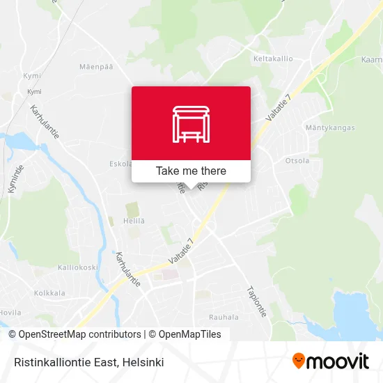 Ristinkalliontie East map