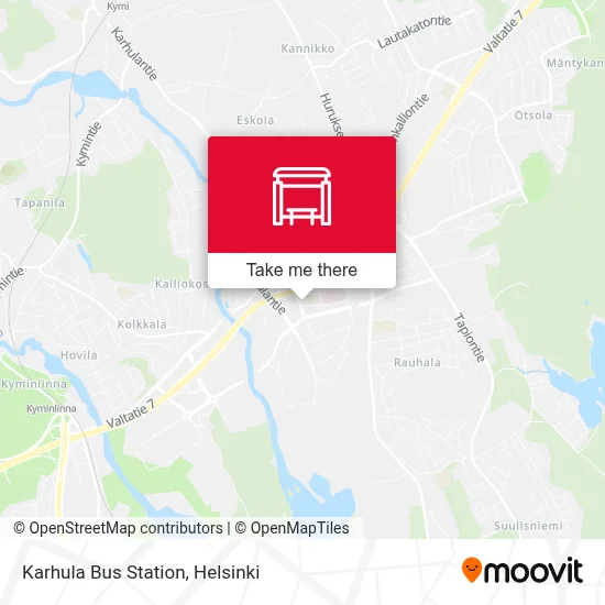 Karhula Bus Station map