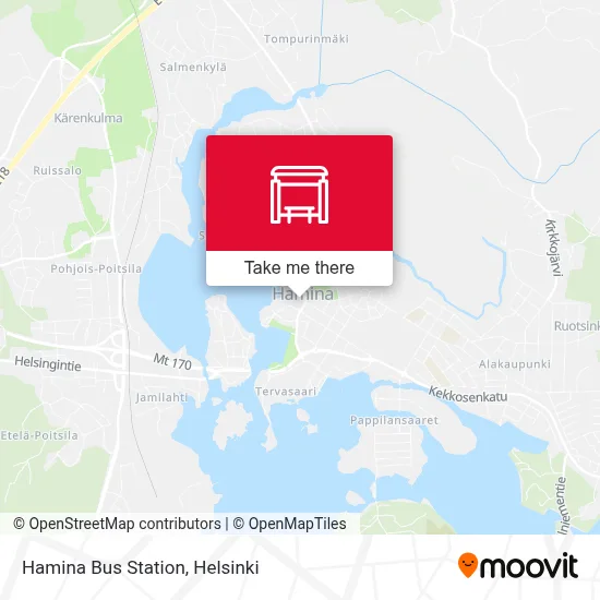 Hamina Bus Station map