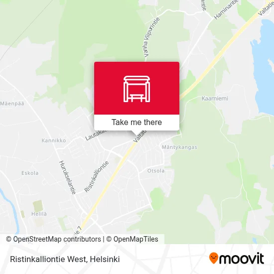 Ristinkalliontie West map