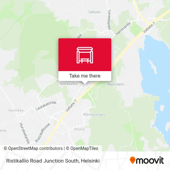 Ristikallio Road Junction South map