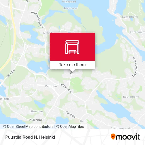 Puustila Road N map