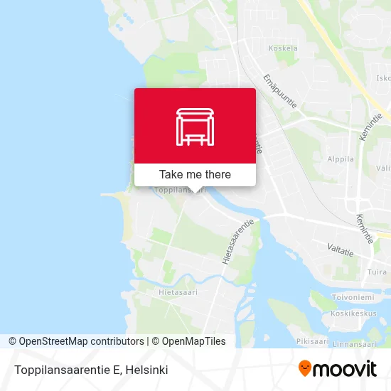Toppilansaarentie E map