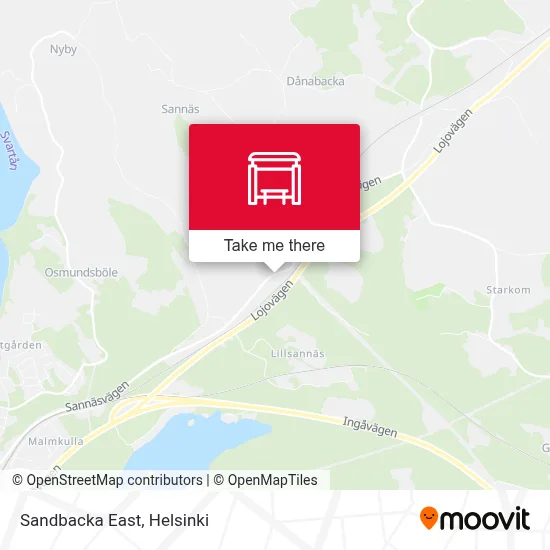 Sandbacka East map