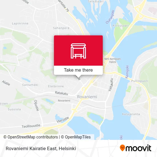 Rovaniemi Kairatie East map