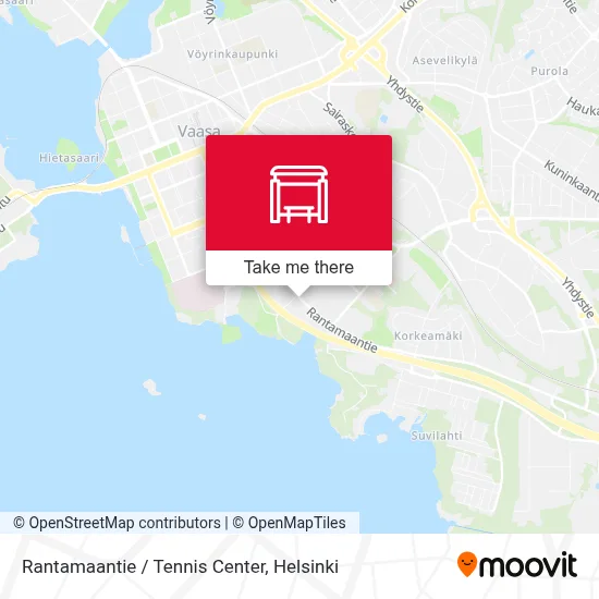 Rantamaantie / Tennis Center map