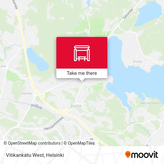 Vitikankatu West map