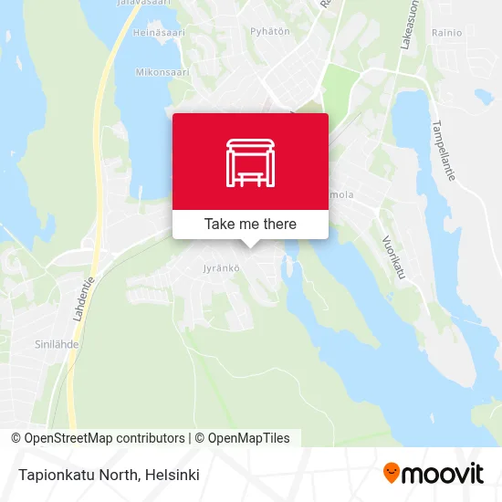 Tapionkatu North map