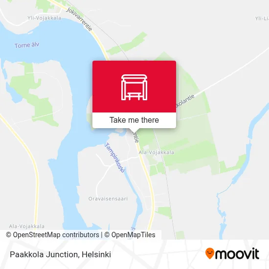 Paakkola Junction map