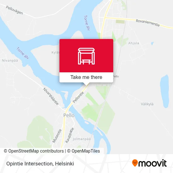 Opintie Intersection map